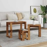  Gnijezdo stolova 3 kom. Staro drvo obrađeno drvom | shoptok.hr