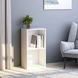 vidaXL Knjižna omara bela 40x30x76,5 cm inženirski les | Shoptok.si
