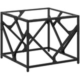  Stolić s prozirnom staklenom površinom 50x50x41 cm čelik | shoptok.hr