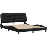  Okvir kreveta s LED svjetlima crni 160 x 200 cm od umjetne kože | shoptok.hr
