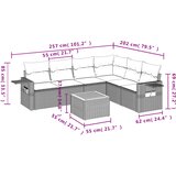  7-dijelni set vrtnih sofa sivi od poliratana | shoptok.hr