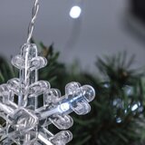 Brilagi LED Božićna zavesa 77xLED/3xAA/USB 3,8m pahuljice hladno bela | Eponuda.com