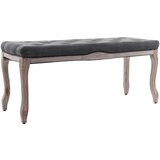 vidaXL Klupa od tkanine i masivnog drva 110 x 38 x 48 cm tamnosiva Cijene