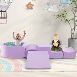 Igrače in hobi > Notranja igrala > Igralnica 5-delni komplet ogromnih penastih gradnikov (žogice niso priložene), roza/siva/bež | Shoptok.si
