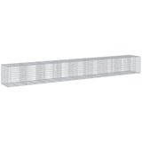 vidaXL Gabionska košara s pokrovom 850x100x100 cm pocinkano železo, (21413600) | Shoptok.si