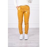 Kesi Double-layer trousers with velour mustard | shoptok.hr