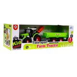 Traktor za sastavljanje za djecu, sa prikolicom i korpom - zeleni | Shoptok.si