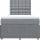  Krevet s oprugama i madrac svjetlosivi 120 x 200cm od tkanine | shoptok.hr