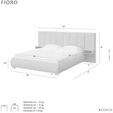 MESONICA Sivi tapecirani bračni krevet s podnicom 180x200 cm Fioro – | shoptok.hr