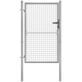 vidaXL Vrtna vrata od pocinčanog čelika 105 x 175 cm srebrna | shoptok.hr