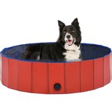 vidaXL Zložljiv bazen za pse rdeč 120x30 cm PVC | Shoptok.si