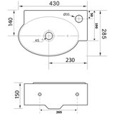 Sapho Bel keramičen umivalnik za WC 43x28,5 cm Ribera – | Shoptok.si