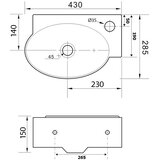 Sapho Bijeli keramički umivaonik za WC 43x28,5 cm Ribera – | shoptok.hr