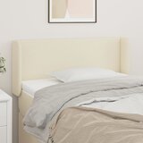  Uzglavlje s ušima krem 83x16x78/88 cm od od umjetne kože | shoptok.hr