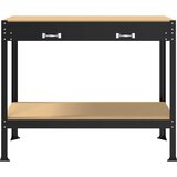  Radna klupa Crna 114 x 54 x 91 cm Projektirano drvo i metal | shoptok.hr