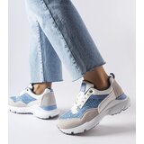 Gemre Blue and white shoes with silver embellishment Rio | shoptok.hr