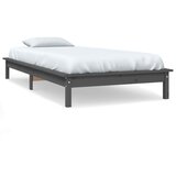  Okvir za krevet sivi 100 x 200 cm od masivne borovine | Eponuda.com