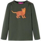 vidaXL Dječja majica dugih rukava kaki 140 | shoptok.hr
