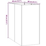  Sadilica crna 40x80x80 cm od čelika | shoptok.hr