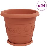  Saksije za biljke 24 pcs Crvena cigla Ø 34 x 28 cm Plastika | shoptok.hr
