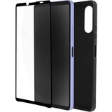 AVIZAR Popolna zašcita Sony Xperia 10 IV, mat crno silikonsko ohišje Kaljeno steklo 9H crna kontura, (20714592) | Shoptok.si