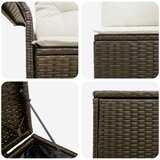  Set sofe 7 kom. Smeđa i krem bijela Poli Rattan i čelik | shoptok.hr