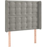  LED uzglavlje svjetlosivo 103 x 16 x 118/128 cm baršunasto | shoptok.hr