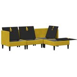  Komplet pohištva za dnevno sobo z blazino 4 pcs Rumena Žamet, (5000272724) | Shoptok.si
