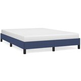 The Living Store Posteljni okvir brez vzmetnice moder 140x190 cm blago - Posteljni Okvir, (21531957) | Shoptok.si