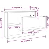  Zidna polica boja hrasta 104 x 20 x 58,5 cm konstruirano drvo | Eponuda.com