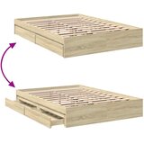  Okvir za krevet s ladicama boja hrasta 120x200 cm drveni Smeđa 120 x 200 cm | Shoptok.si
