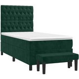 Box spring krevet s madracem tamnozeleni 90x190 cm baršunasti | shoptok.hr