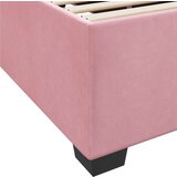  Posteljni okvir z vzmetnico z vzmetnico Roza 140 x 200 cm Žamet | Shoptok.si