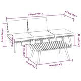  4-dijelna vrtna garnitura s jastucima masivno bagremovo drvo | shoptok.hr
