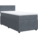 Maison Chic Box spring postelja - Vzmetna postelja z vzmetnico temno siva 80x200 cm žamet SL4966, (21906031) | Shoptok.si