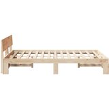  Krevetna konstrukcija Prirodna 120 x 200 cm Čvrsto borovo drvo | shoptok.hr