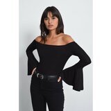 Cool & Sexy Women's Black Spanish Sleeve Blouse B07 Cene'.'