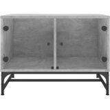 Stolić za kavu sa staklenim vratima boja betona 68,5x50x50 cm | shoptok.hr