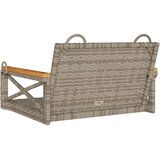  Klupa za ljuljanje siva 63x62x40 cm od poliratana | shoptok.hr
