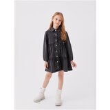 LC Waikiki Shirt Collar Basic Long Sleeve Girls Jean Dress | shoptok.hr