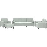  4-dijelni set sofa s jastucima svjetlosivi baršunasti | shoptok.hr