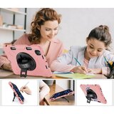 NIKCORP Ovitek za iPad Pro 11 s 360-stopinjskim vrtljivim stojalom, držalom za dlan in mestom za pisalo, odporen na udarce, rožnat, (5000139270) | Shoptok.si