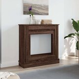 vidaXL Okvir za kamin rjavi hrast 90x30x90 cm inženirski les | Shoptok.si