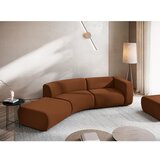 Makamii Oranžen/rjav žameten ležalnik (levi kot) Ekahi – | Shoptok.si