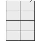 Pregrada za tuširanje s prozirnim staklom ESG 140 x 195 cm crna | shoptok.hr