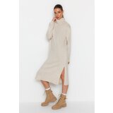 Trendyol Stones Wide Fit Midi Knitwear Turtleneck Dress | Shoptok.si