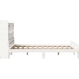 vidaXL Knjižna postelja brez vzmetnice bela 150x200 cm trdna borovina | Shoptok.si