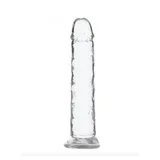 Transparentni dildo brez mod, 18 cm