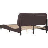  Okvir kreveta s LED svjetlima tamnosmeđi 140x190 cm od tkanine | shoptok.hr