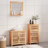  3-dijelni set kupaonskog namještaja od masivnog drva oraha | shoptok.hr
